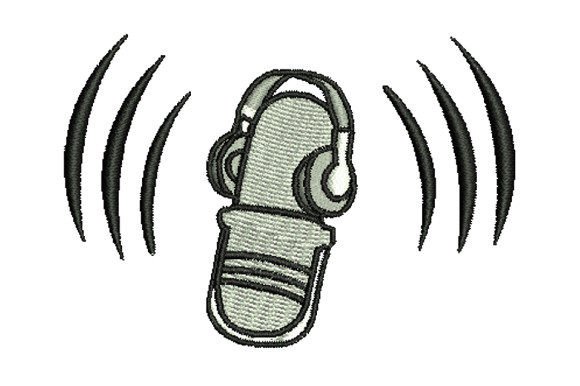 Retro Mic Embroidery for Holiday Gifts