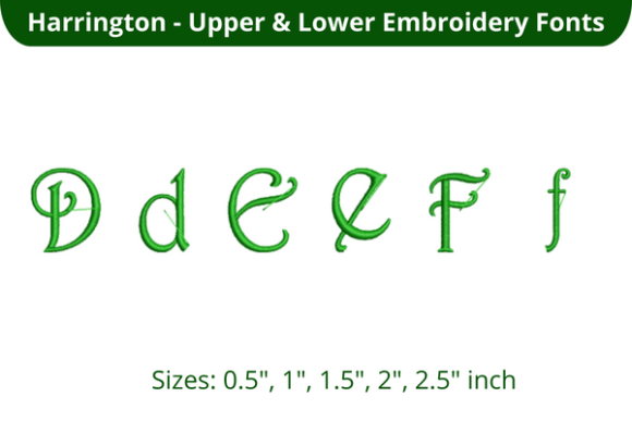 Reviewing Harrington Font DEF for Etsy and Small Shop Embroidery