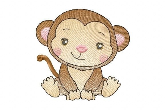 Safari Monkey: A Playful Embroidery Design for Handmade Gifts